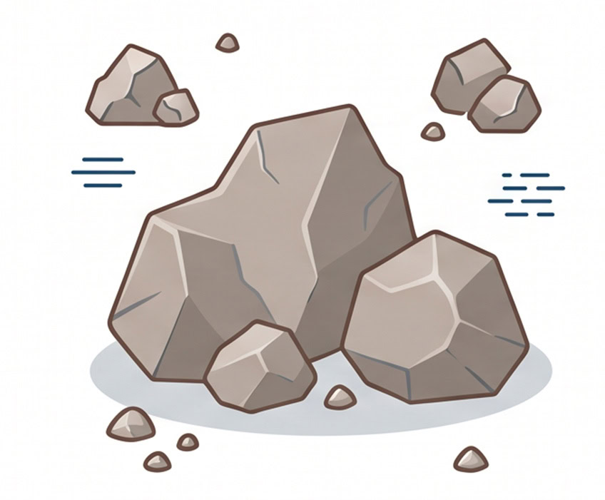 Illustration of mineral rocks